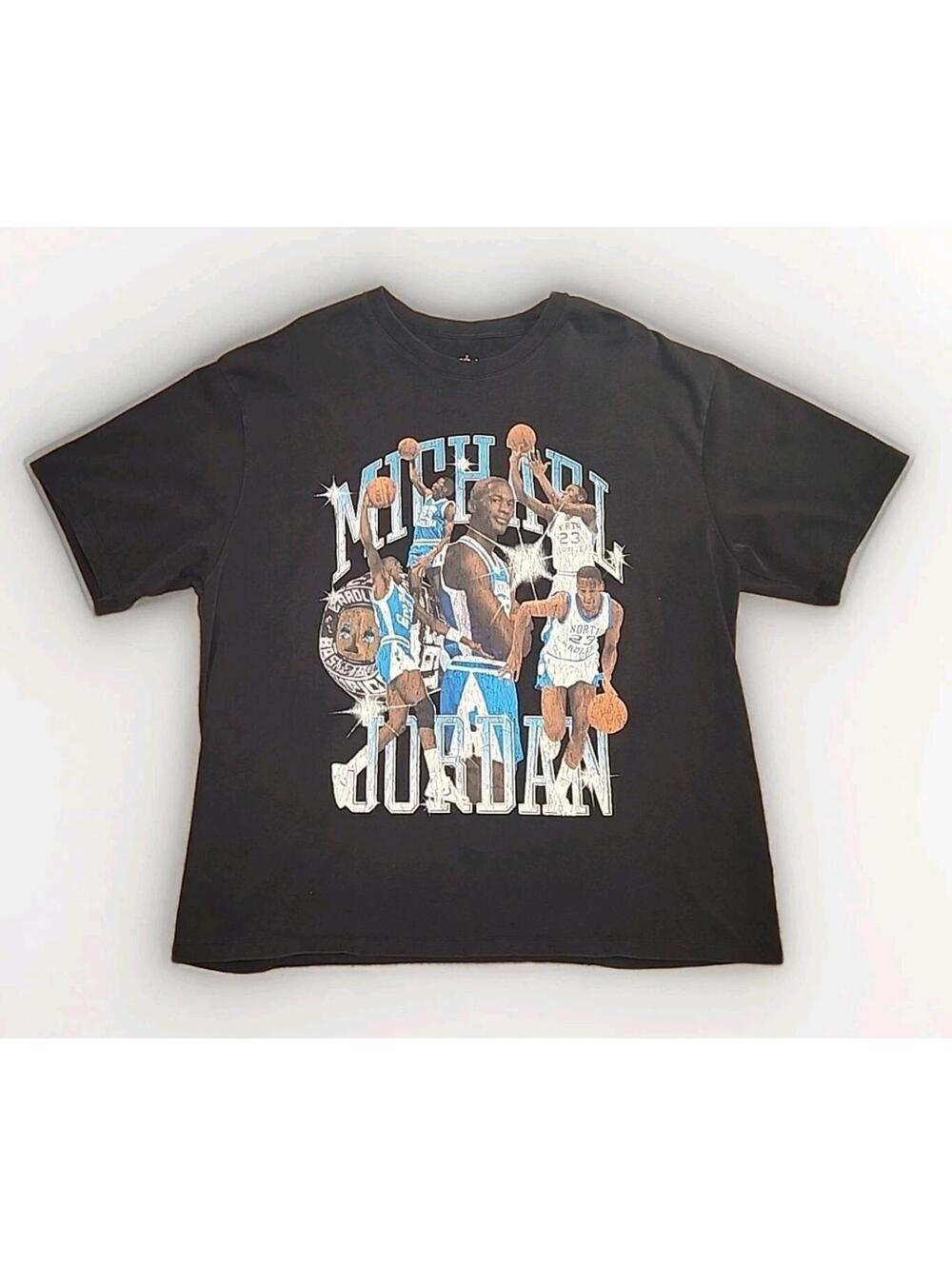 Nike Jordan Flight Essentials Men's Graphic T-Shirt Black Powder Blue HQ8940-010